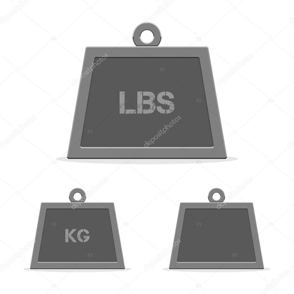 Weight flat icons