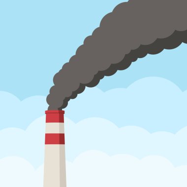 Fabrika boru açık gökyüzü