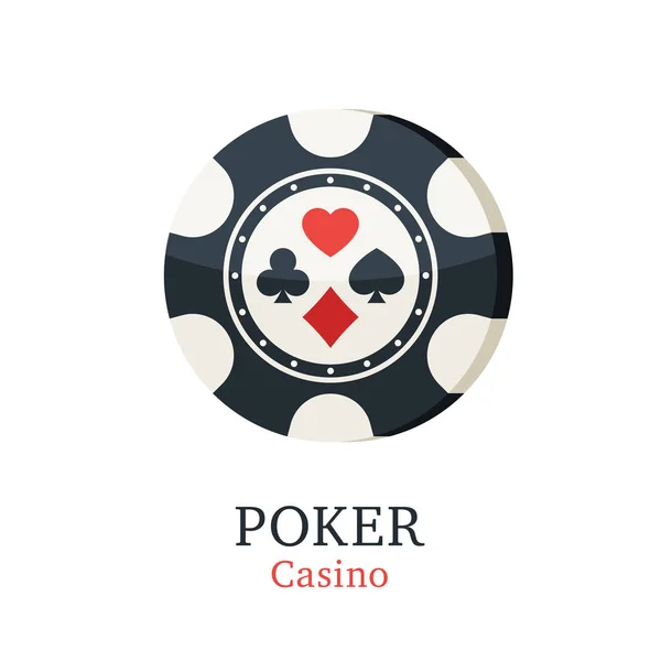 Chips casino con juegos de cartas — Vector de stock