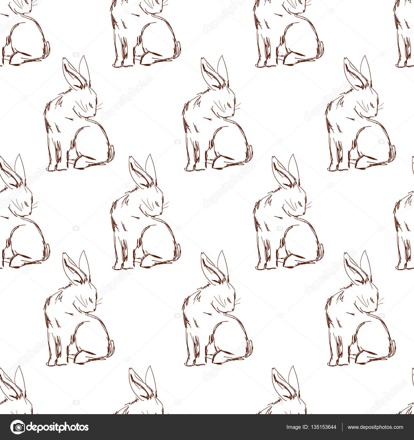 Download Vintage pattern with rabbit — Stock Vector © AlsouSh ...
