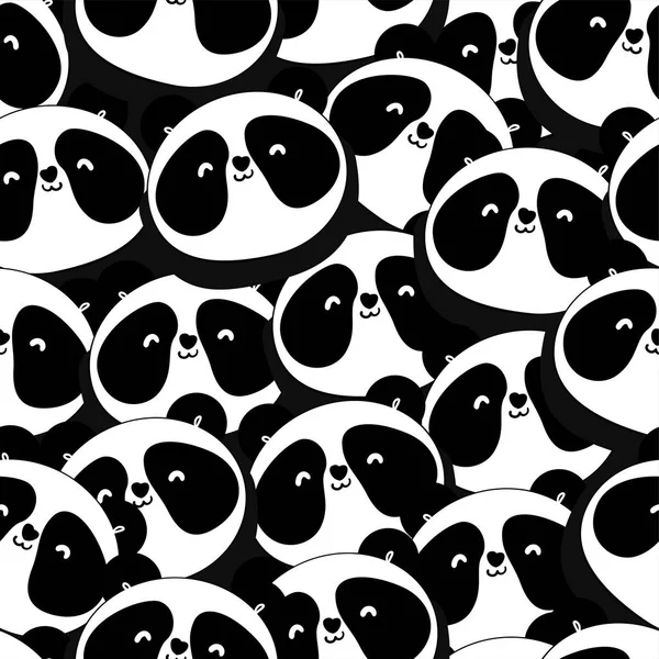 Latar belakang pola dengan panda Stok Ilustrasi Bebas Royalti