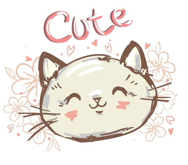 Áˆ Cat Drawings Stock Drawings Royalty Free Cute Cat Drawing Images Download On Depositphotos