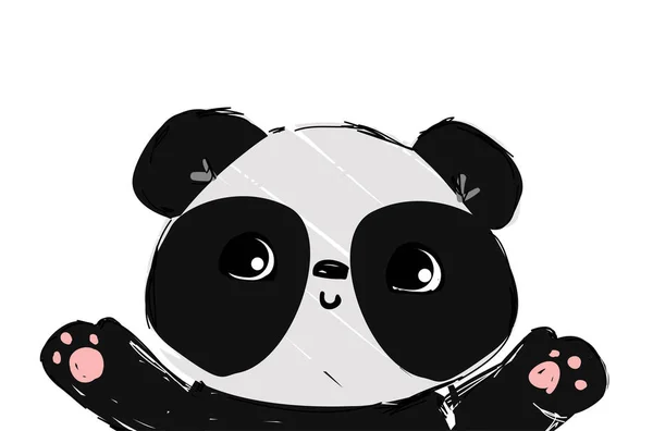 Hand Drawn illustration of panda — Stock Vector © AlsouSh #135152578