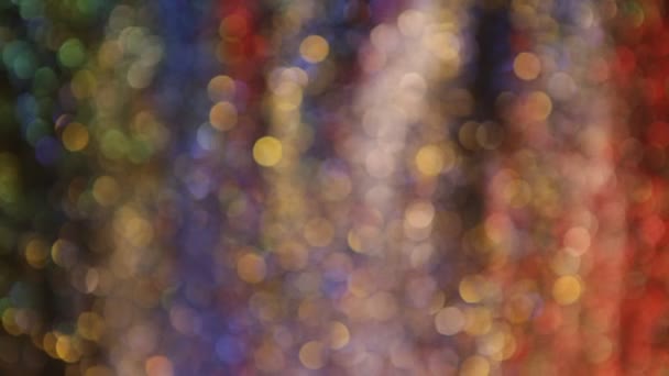 Colorful Blurred Bokeh Background Multicolored Defocused Light Spots — Stock Video