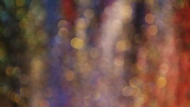 Colorful Blurred Bokeh Background Multicolored Defocused Light Spots — Stock Video