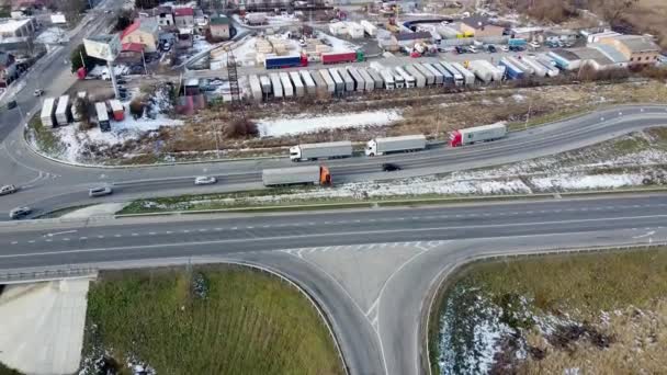 Ring Road Carros Vista aérea — Vídeo de Stock