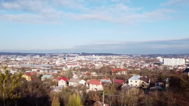 Lviv city aerial view, Ukraine — Stock Video