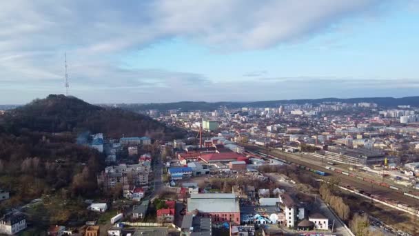 Lvov City Aerial View, Ukrajina — Stock video