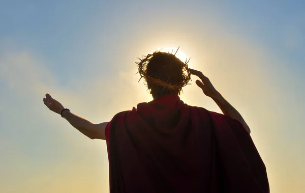 Jesus Cristo com coroa de espinhos — Fotografia de Stock