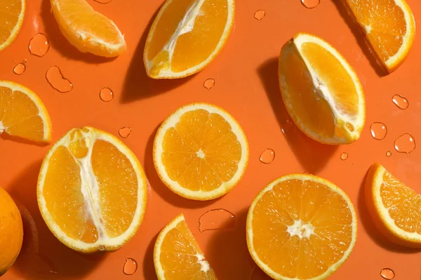 Different Slices of Orange Citrus Fruits — ストック写真