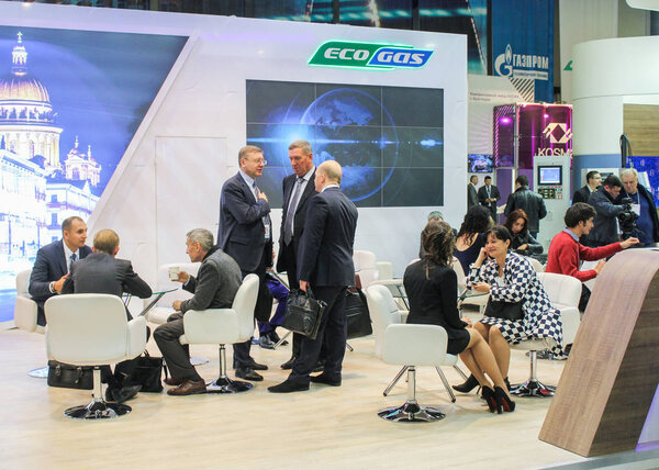 Business people in a recreation area on the forum.