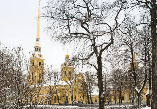 Winter in the Peter and Paul Fortress. — Stock Photo, Image