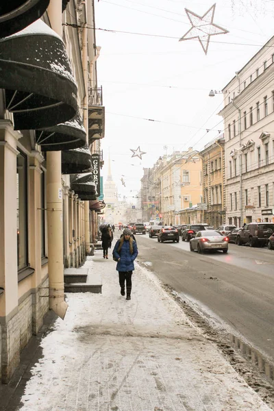 Kışın Gorokhovaya sokak. — Stok fotoğraf