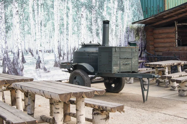 A mobile field kitchen. — Stock Photo, Image