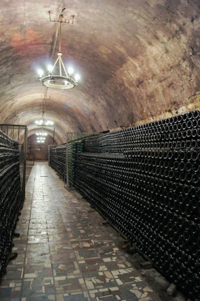 Abrau Durso wine tunnel. — Stock Photo, Image