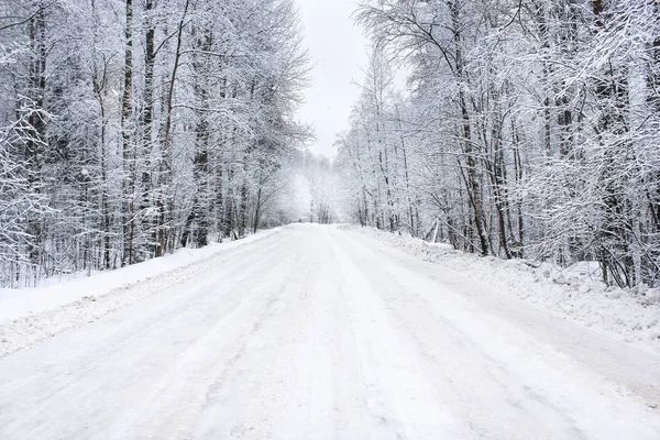 Strada rurale invernale . — Foto Stock
