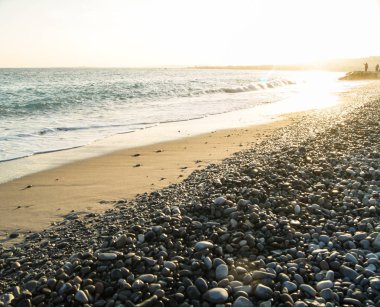 Denize günbatımı güneş.