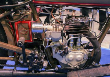 Antik Harley-Davidson motor.