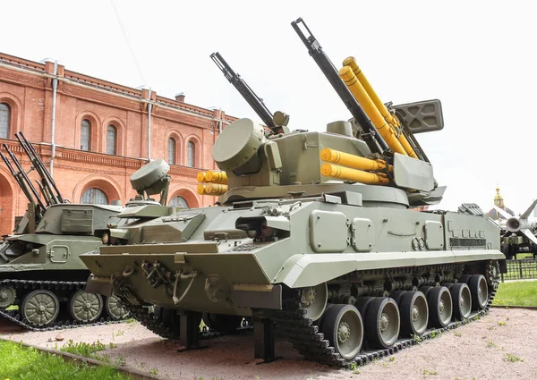 El vehículo de combate del sistema de misiles antiaéreos Strela-1 . — Foto de Stock