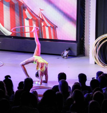 Bir çember ile karmaşık bir figür.