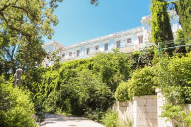 Ağaçların arkasında Sarayı.