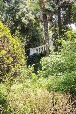 Parkta küçük mimari unsurları.