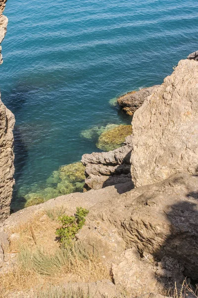 Sarp kayalık sahil.