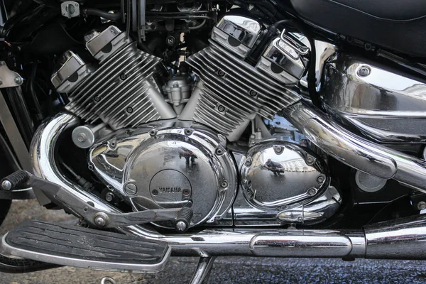 摩托车发动机气缸. — 图库照片
