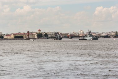 Noktasında Vasilievsky Adası Deniz geçit töreni.