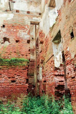 eski tuğla duvarlar.