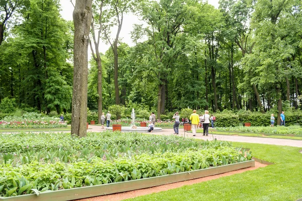 Gente en el Jardín Rojo . — Foto de Stock