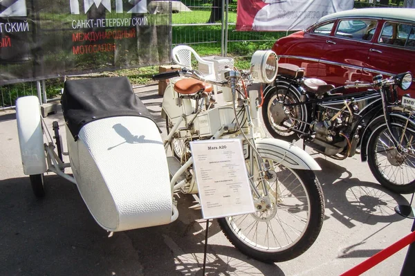 Motocicleta retro Mars A20 en la exposición . — Foto de Stock