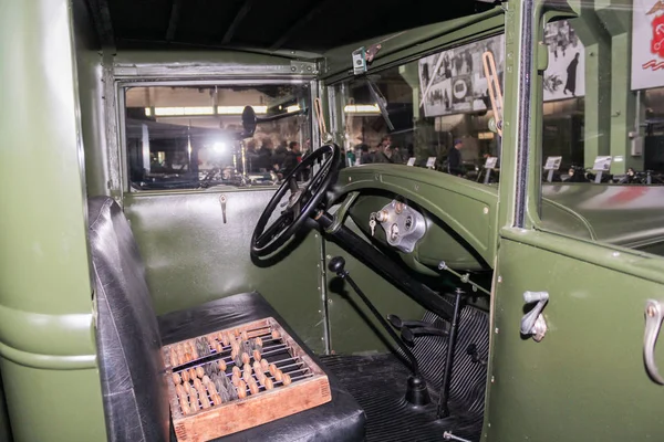 Interior of the cabin of a Soviet truck. — Stock Photo, Image