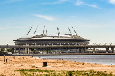 Zenit Arena stadyumu görünümünü.