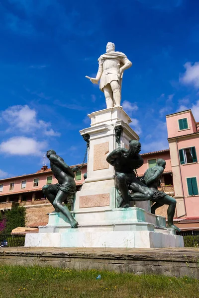 The Monument of the Four Moors in Leghorn, Italy — Stock Photo, Image