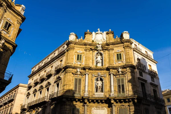 Quattro Canti square in Palermo, Italy — Stock Photo, Image