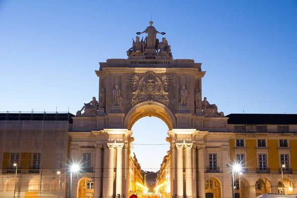 La Praca do Comercio en Lisboa — Foto de Stock