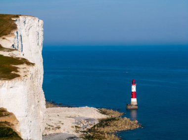 İngiltere'de Beachy head eski deniz feneri