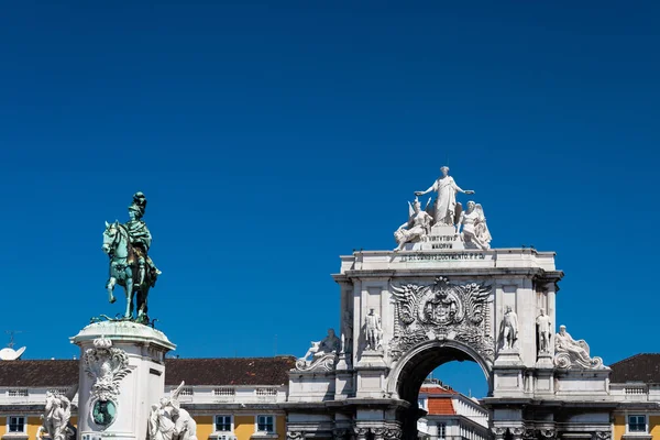 Praca do Comercio a Lisbona, Portogallo — Foto Stock