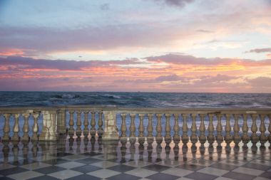 Livorno, İtalya belvedere Terrazza Mascagni olduğunu