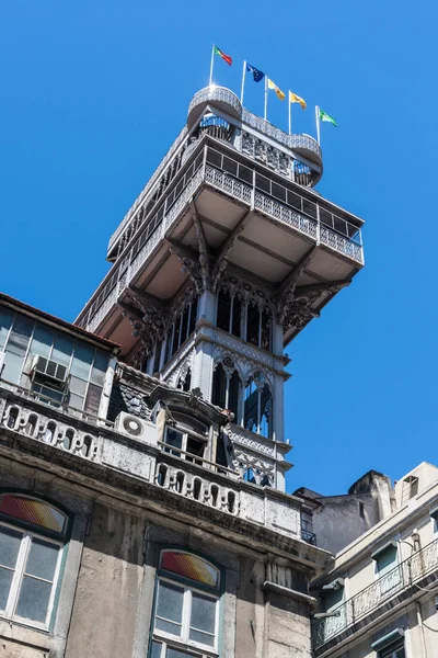 De Santa Justa lift in Lissabon, Portugal — Stockfoto