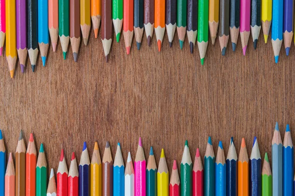 Multi color pencils for background — Stock Photo, Image