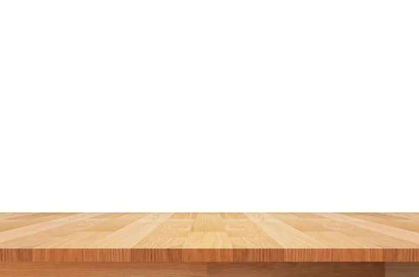 Wood shelf isolated on white background — Stock Photo, Image