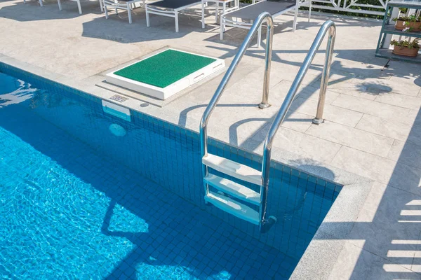 White swimming pool ladder — Stock Photo, Image