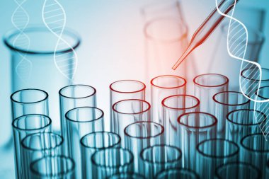 bilim laboratuvar test tüpleri kimyasal formülü ile