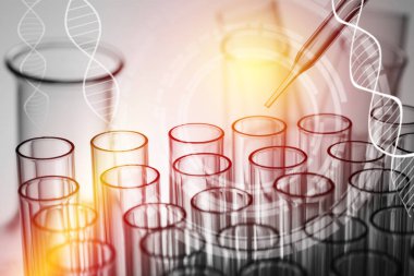 bilim laboratuvar test tüpleri kimyasal formülü ile