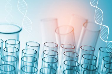 bilim laboratuvar test tüpleri kimyasal formülü ile