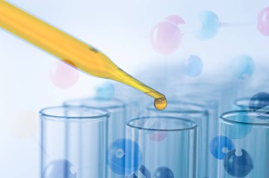 molekül yapısı bilim laboratuvar test tüpleri ile