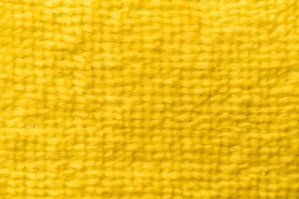Textura de tecido de toalha amarela — Fotografia de Stock