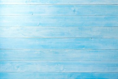 Tasarım arka planı için açık mavi tahta zemin